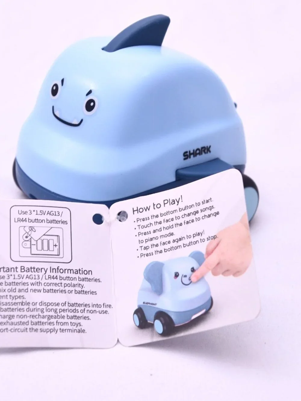 Sunny Days Animal Cars Shark Musical Toddler Toy Car Lights Sounds NWT 12M+